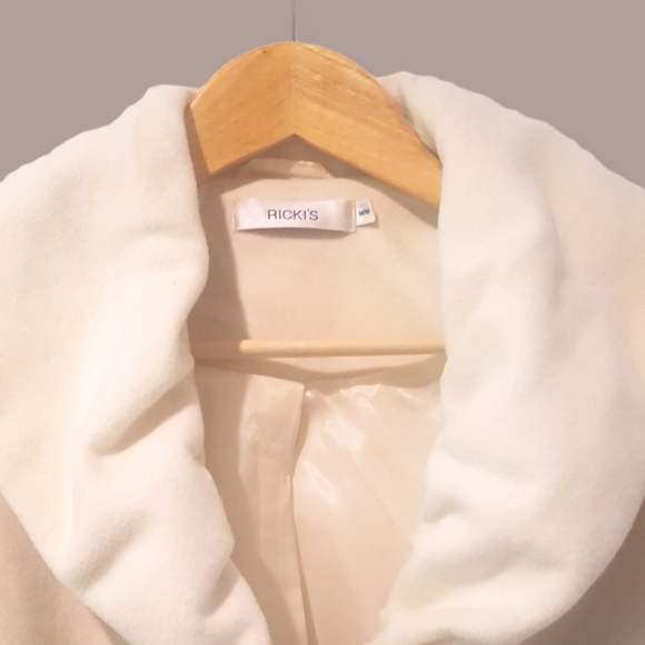 💫HOST PICK💫❤ White Pea Coat size medium - Picture 3 of 4